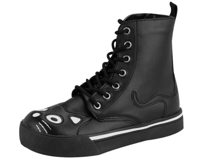 TUK Shoes Sneakers Women Black Kitty Sneaker Boot 8211 TUK Shoes
