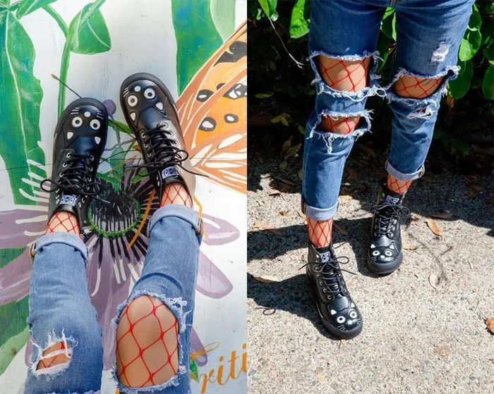 TUK Shoes Sneakers Women Black Kitty Sneaker Boot 8211 TUK Shoes TUK Shoes Sneakers Women Black Kitty Sneaker Boot 8211 TUK Shoes