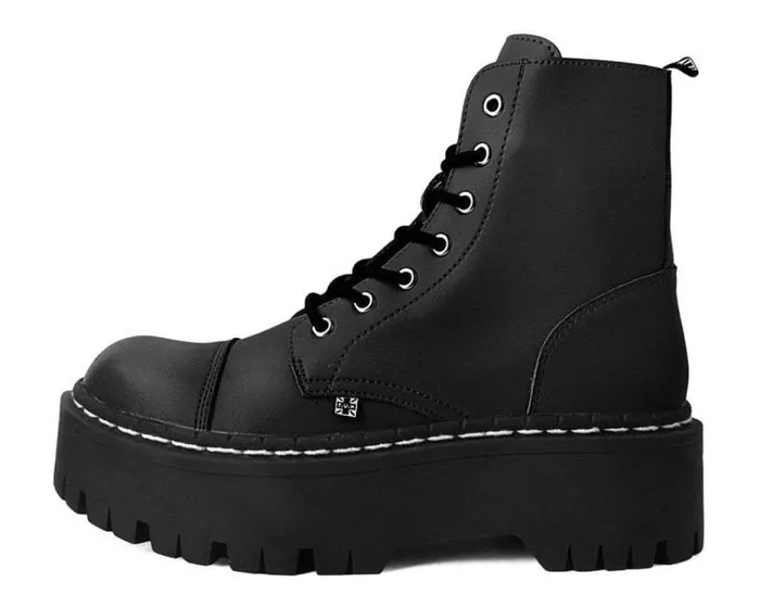 TUK Shoes Vegan Men Black 7Eye Double Decker Boot TUK Shoes Vegan Men Black 7Eye Double Decker Boot