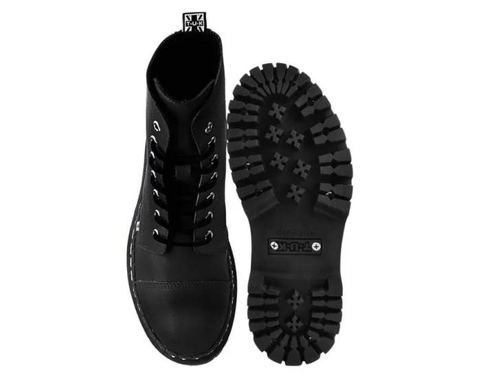 TUK Shoes Vegan Men Black 7Eye Double Decker Boot TUK Shoes Vegan Men Black 7Eye Double Decker Boot