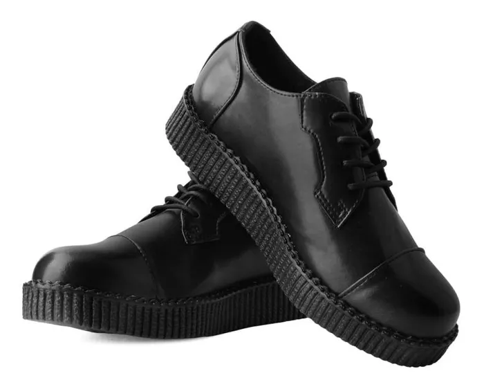 TUK Shoes Vegan Men Black TUKskin Toe Cap Viva Low Creeper