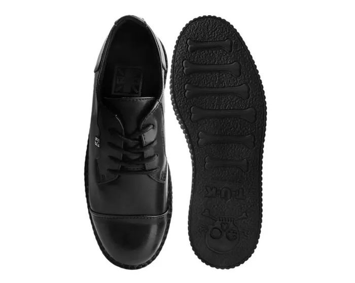 TUK Shoes Vegan Men Black TUKskin Toe Cap Viva Low Creeper
