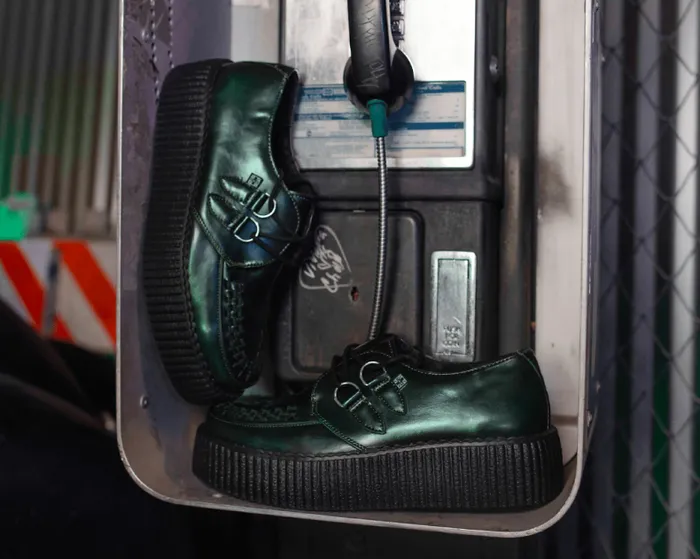 TUK Shoes Vegan Men Green RubOff Mondo Creeper TUK Shoes Vegan Men Green RubOff Mondo Creeper