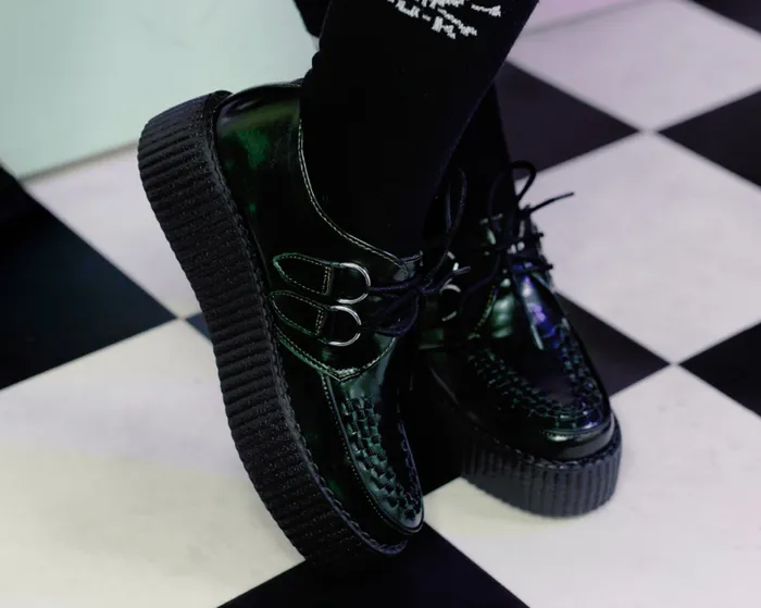 TUK Shoes Vegan Men Green RubOff Mondo Creeper TUK Shoes Vegan Men Green RubOff Mondo Creeper