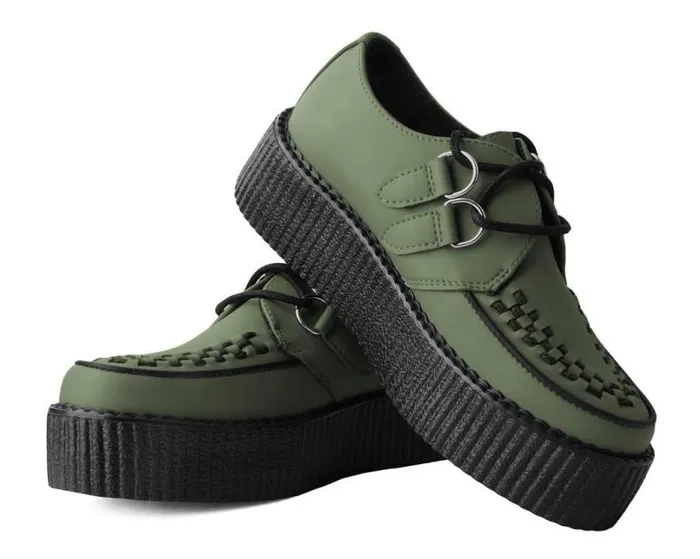 TUK Shoes Vegan Men Murky Green TUKskin Viva Mondo Creeper TUK Shoes Vegan Men Murky Green TUKskin Viva Mondo Creeper