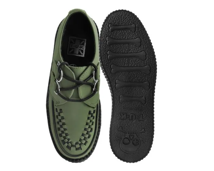 TUK Shoes Vegan Men Murky Green TUKskin Viva Mondo Creeper TUK Shoes Vegan Men Murky Green TUKskin Viva Mondo Creeper