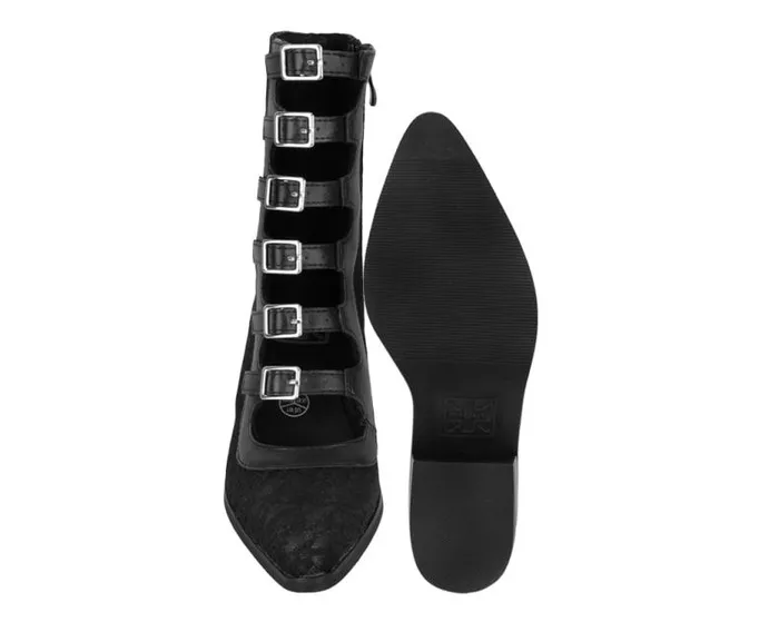 TUK Shoes Vegan Women Black Lace MultiStrap Boot TUK Shoes Vegan Women Black Lace MultiStrap Boot