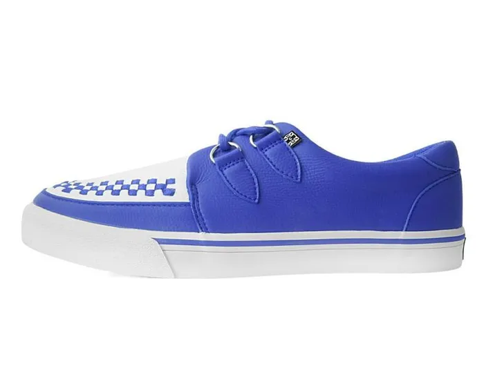 TUK Shoes Vegan Women Blue and White 2Ring Creeper Sneaker TUK Shoes Vegan Women Blue and White 2Ring Creeper Sneaker