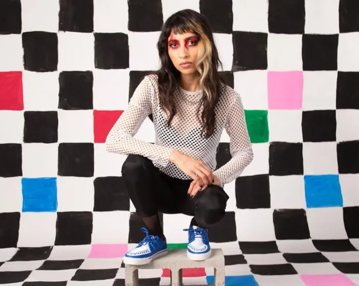 TUK Shoes Vegan Women Blue and White 2Ring Creeper Sneaker TUK Shoes Vegan Women Blue and White 2Ring Creeper Sneaker