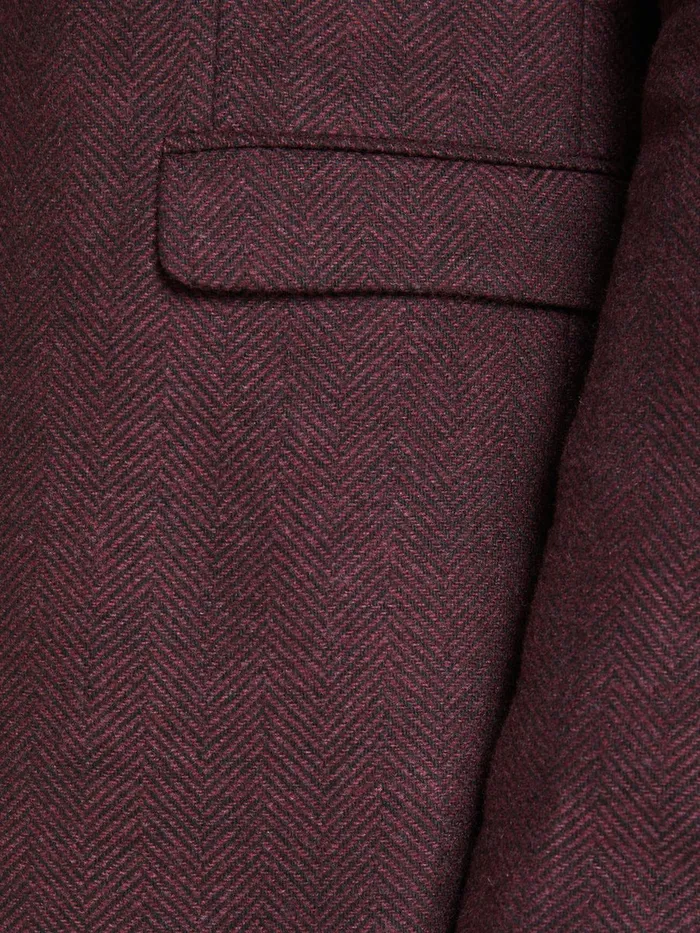 Tailoring JACK and JONES Mens SUPER SLIM FIT BLAZER Red Vineyard Wine