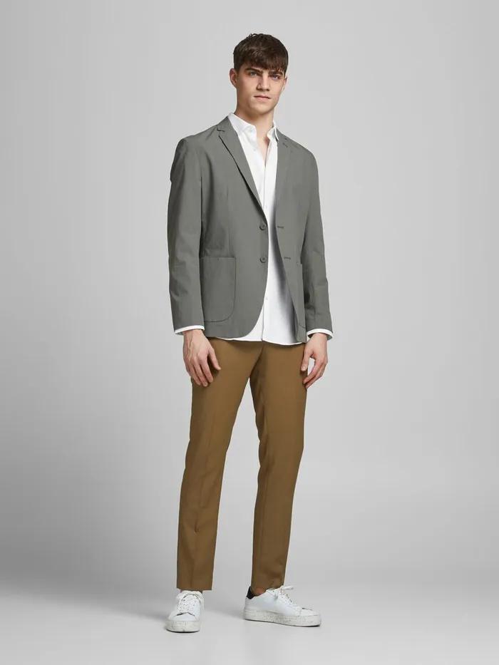 Tailoring JACK and JONES Mens TWILL SLIM FIT BUSINESS SHIRT White White