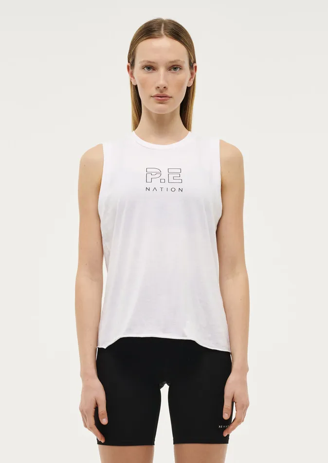 Tanks SHUFFLE TANK IN WHITE PE Nation Women