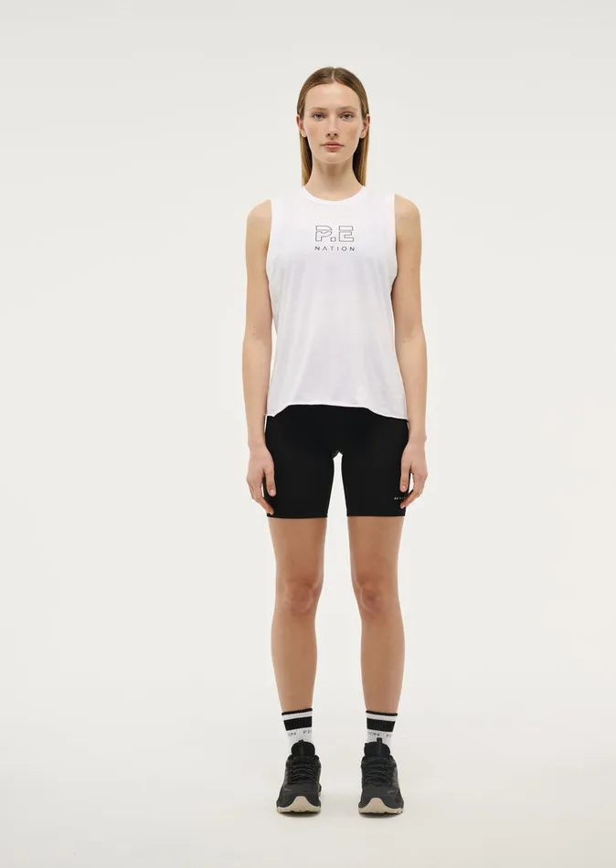 Tanks SHUFFLE TANK IN WHITE PE Nation Women