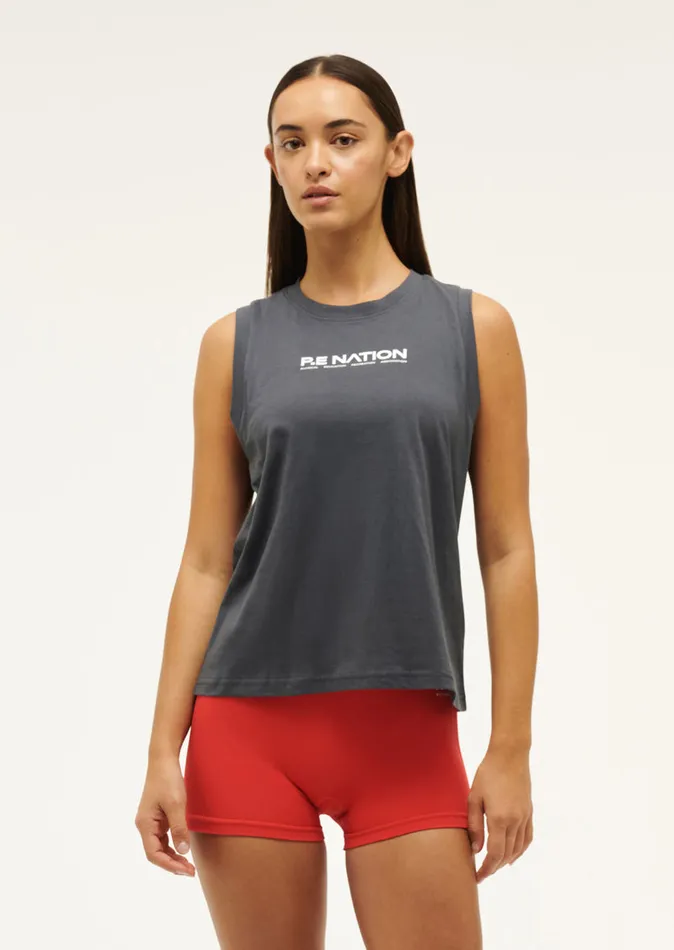 Tanks Women SHUFFLE TANK IN MARINE BLUE PE Nation