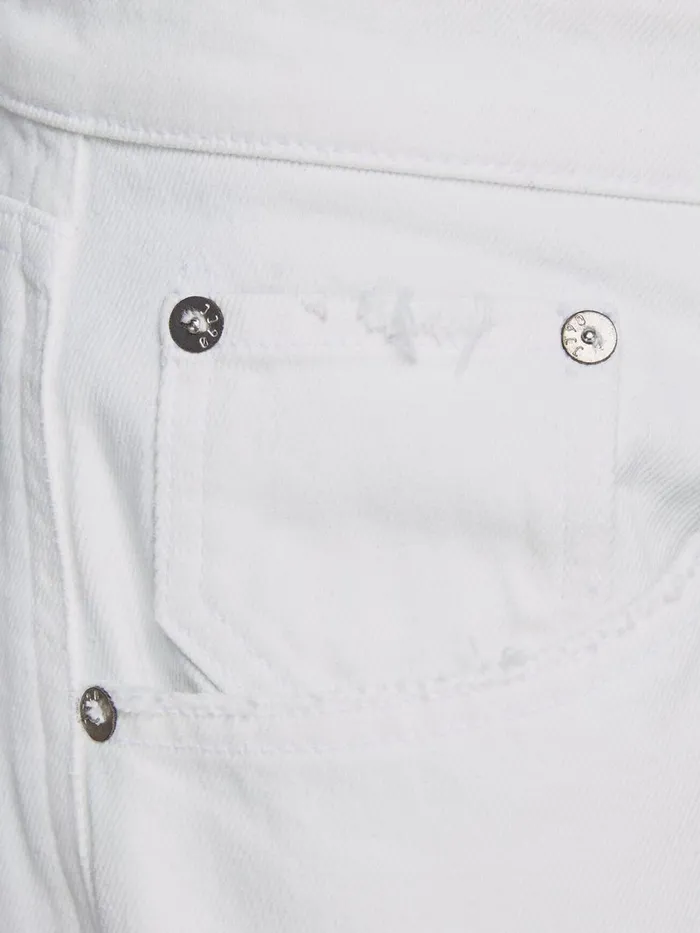 Tapered Jeans JACK and JONES Mens FRANK LEEN CJ 454 TAPERED FIT JEANS White White Denim