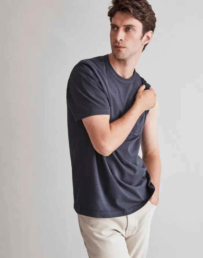 Tees Men Madewell GarmentDyed Allday Crewneck Pocket Tee Twilight