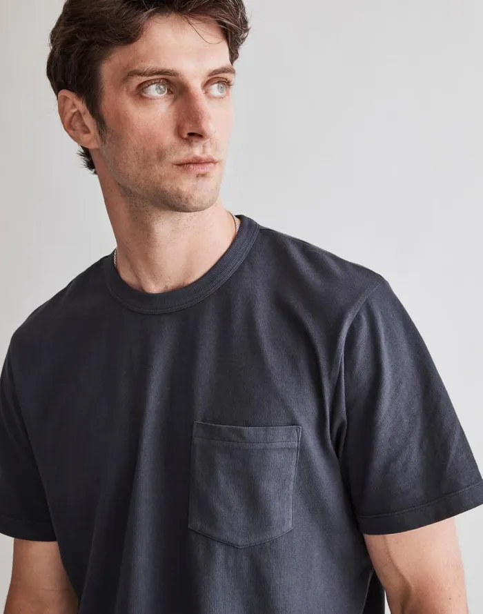 Tees Men Madewell GarmentDyed Allday Crewneck Pocket Tee Twilight