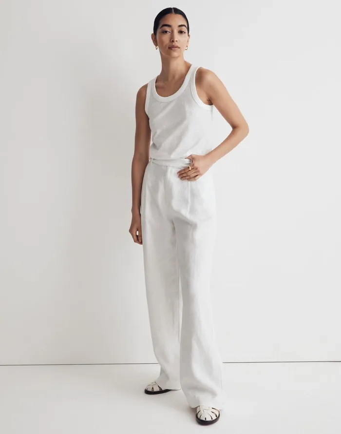 Tees Women Madewell Whisper Cotton Scoopneck Tank Top Optic White