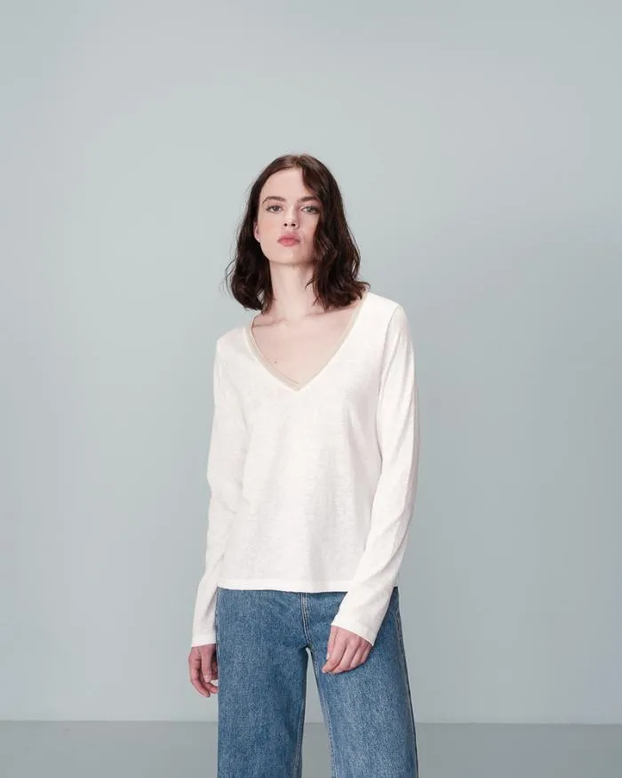 TEESHIRT ECRU NISI Shop Grace and Mila LongSleeves Tshirts