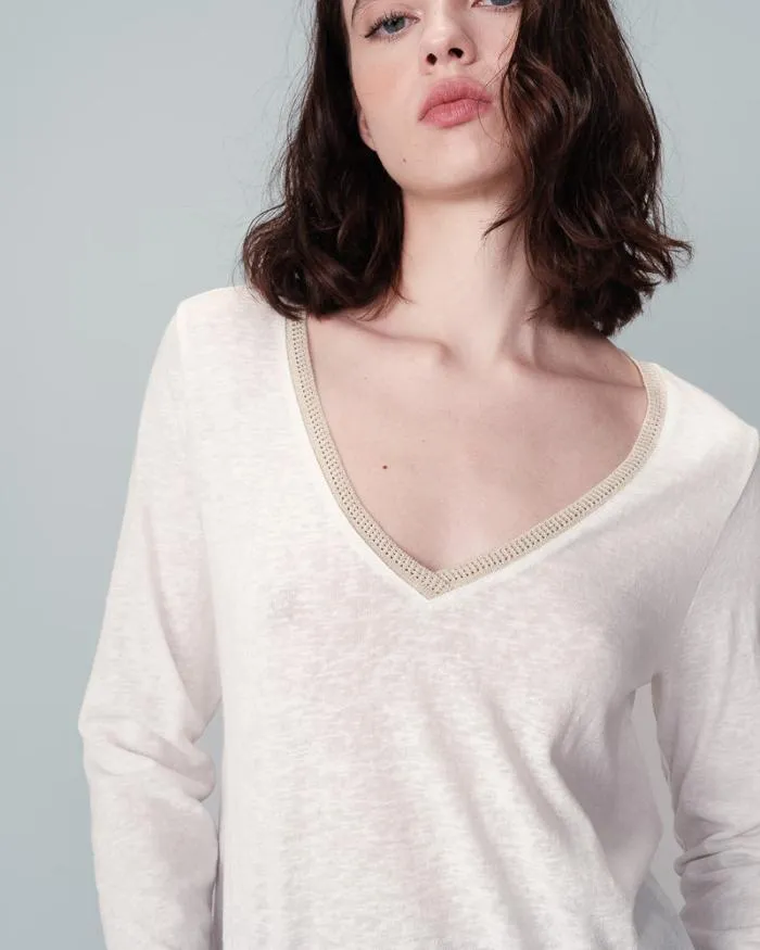 TEESHIRT ECRU NISI Shop Grace and Mila LongSleeves Tshirts