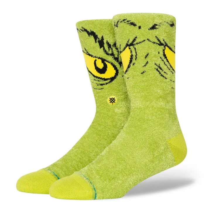 The Grinch X Stance Da Da Dagrinch Cozy Poly Crew Socks Green MenWomen Stance Crew