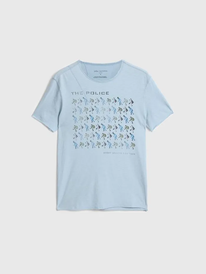 THE POLICE BAND TEE Cement Wht Men John Varvatos Graphic Tees