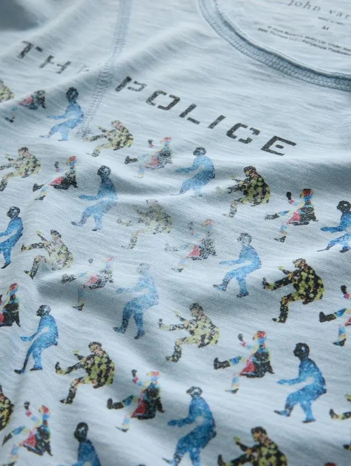 THE POLICE BAND TEE Cement Wht Men John Varvatos Graphic Tees