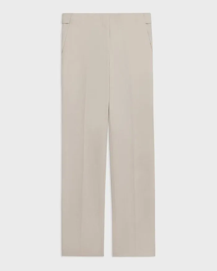 Theory Adjustable Wool Gabardine Pant Aged Flax Women Pants