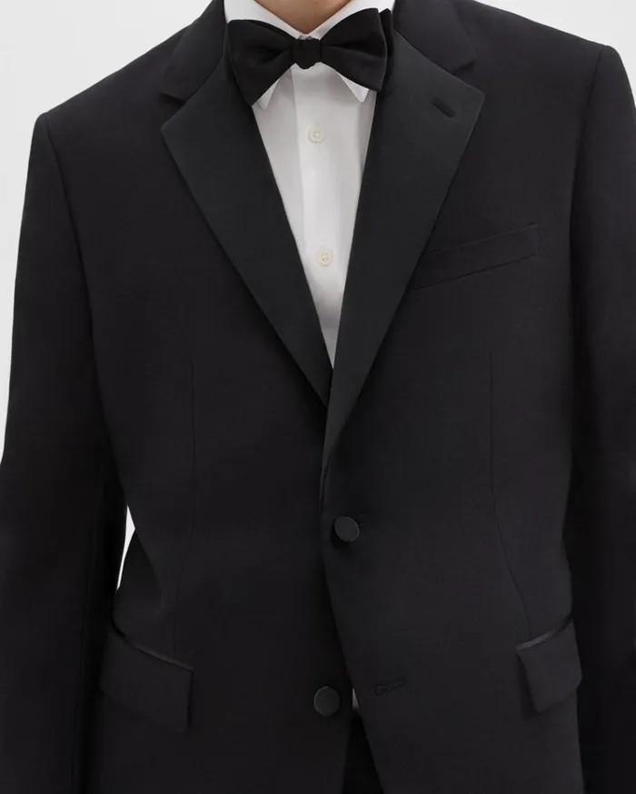 Theory Chambers Tuxedo Blazer In Stretch Wool Black Men Blazers Jackets