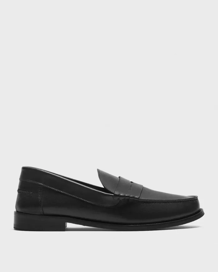 Theory City Loafer In Leather Black Men Shoes