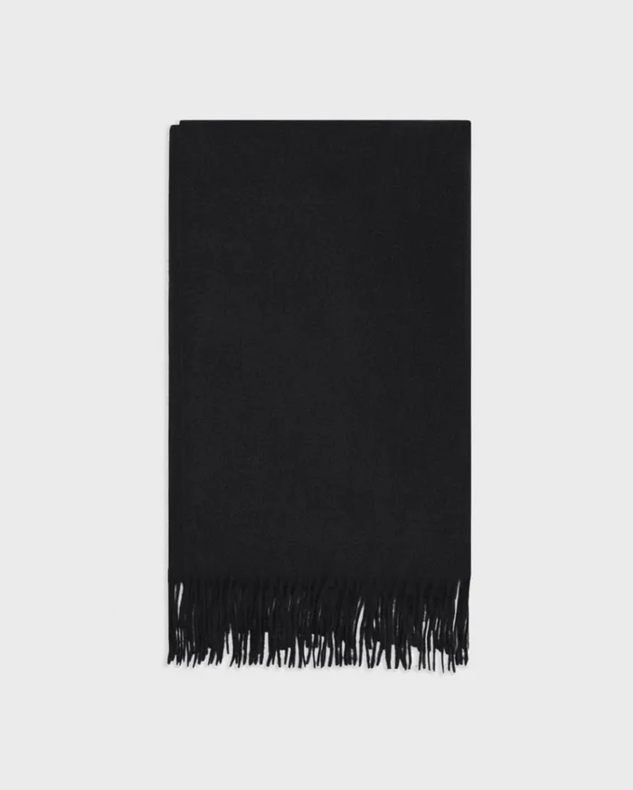 Theory Classic Scarf In Cashmere Black Women Hats Gloves Scarves Theory Classic Scarf In Cashmere Black Women Hats Gloves Scarves