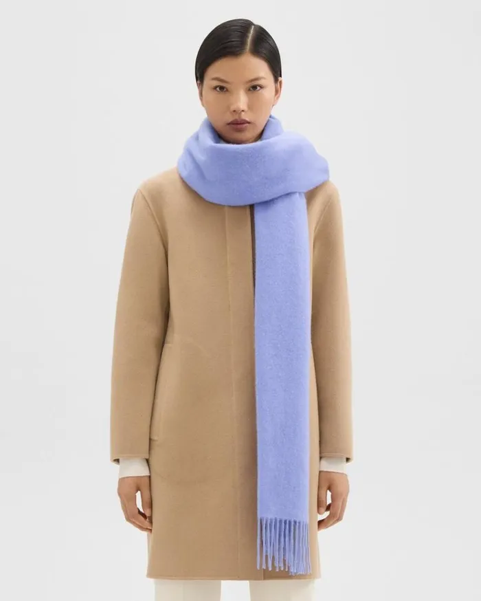 Theory Classic Scarf In Cashmere Grotto Women Hats Gloves Scarves