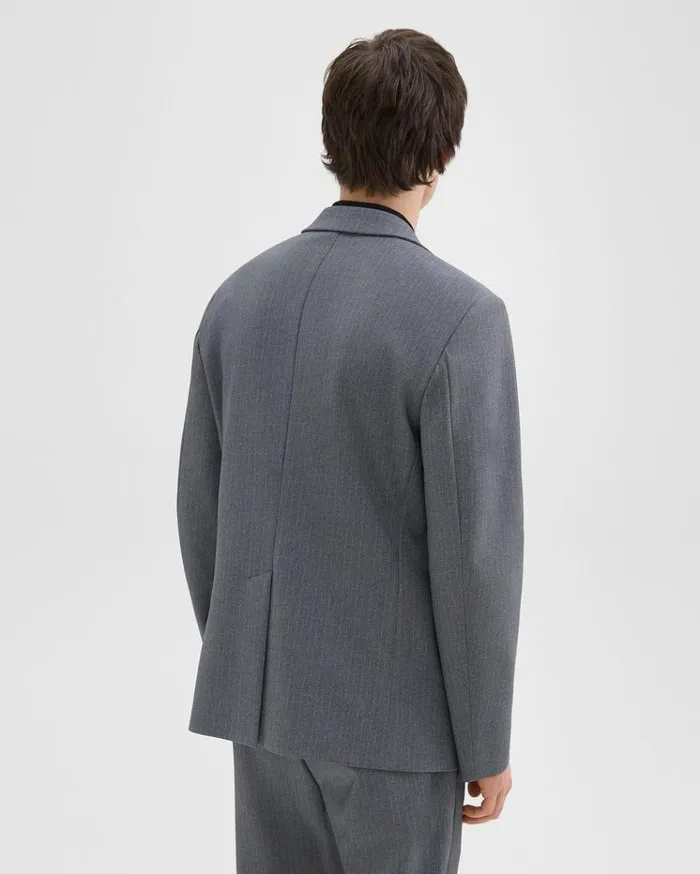Theory Clinton Blazer In Herringbone Precision Ponte Grey Melange Men Blazers Jackets Theory Clinton Blazer In Herringbone Precision Ponte Grey Melange Men Blazers Jackets