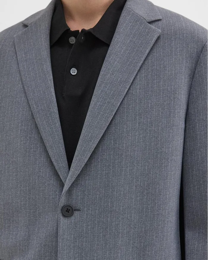 Theory Clinton Blazer In Herringbone Precision Ponte Grey Melange Men Blazers Jackets Theory Clinton Blazer In Herringbone Precision Ponte Grey Melange Men Blazers Jackets