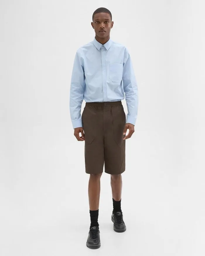 Theory CottonBlend PullOn Short Deep Tundra Men Shorts