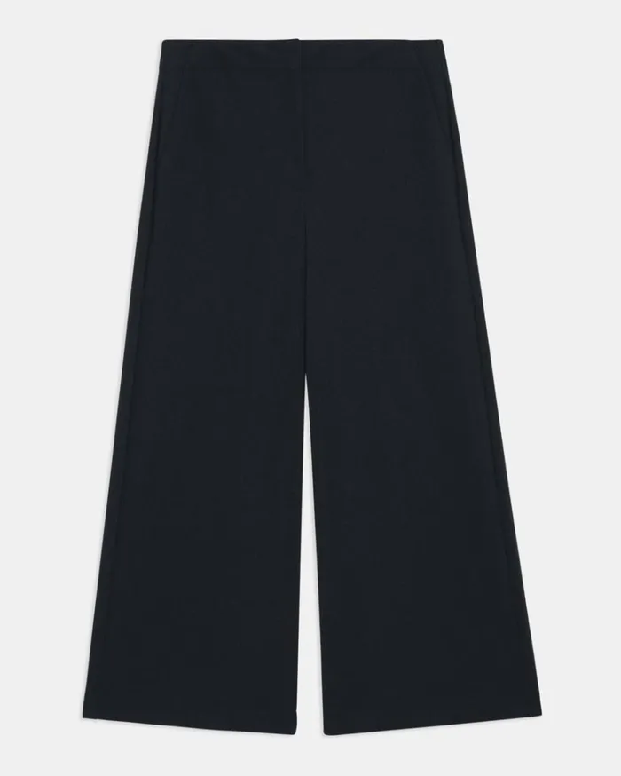 Theory Cropped WideLeg Pant In Precision Ponte Baltic Women Pants Theory Cropped WideLeg Pant In Precision Ponte Baltic Women Pants
