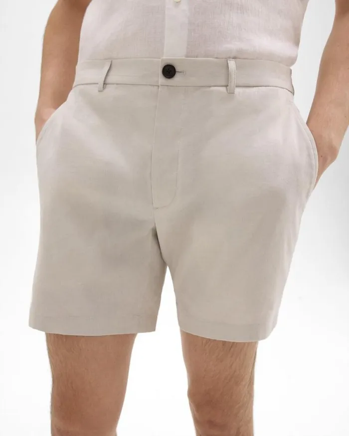 Theory Curtis 7034 Drawstring Short In Good Linen Sand Men Shorts
