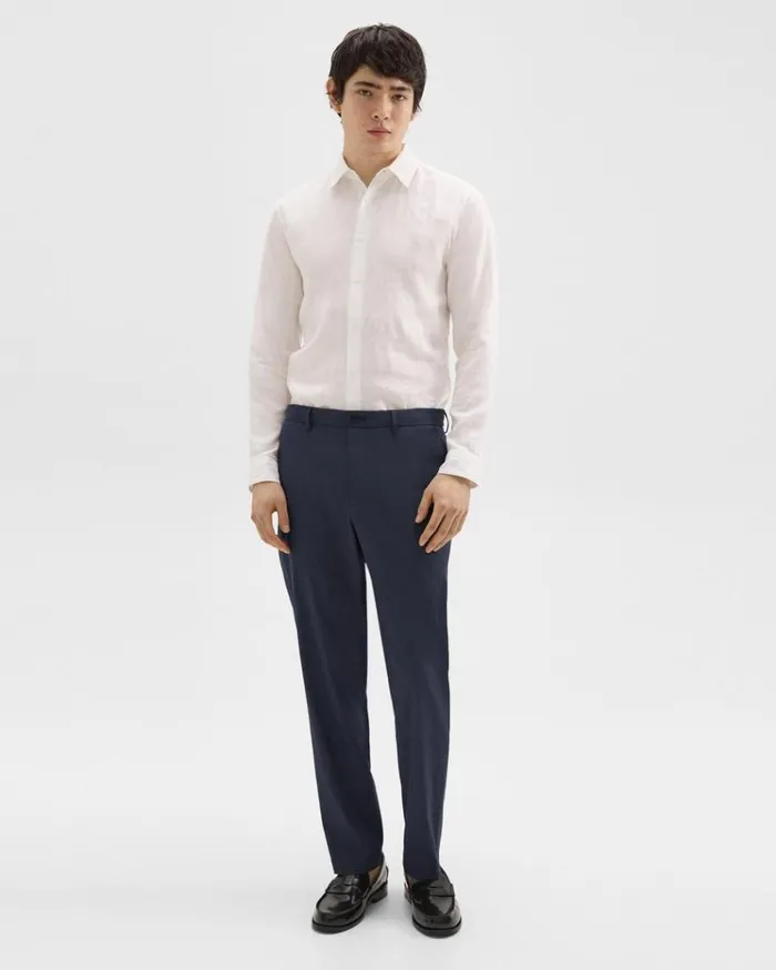 Theory Curtis Drawstring Pant In Good Linen Space Men Pants