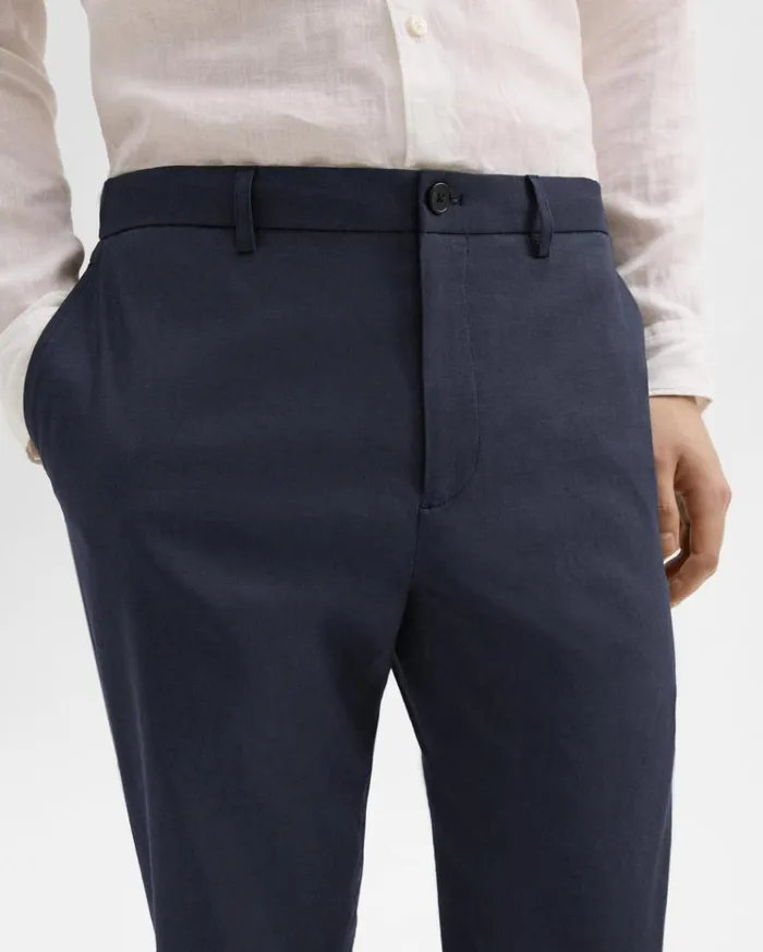 Theory Curtis Drawstring Pant In Good Linen Space Men Pants