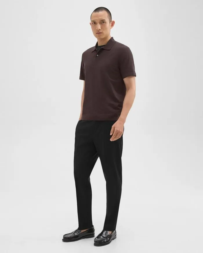 Theory Goris Polo Shirt In Light Bilen Hickory Men Sweaters Cardigans Theory Goris Polo Shirt In Light Bilen Hickory Men Sweaters Cardigans