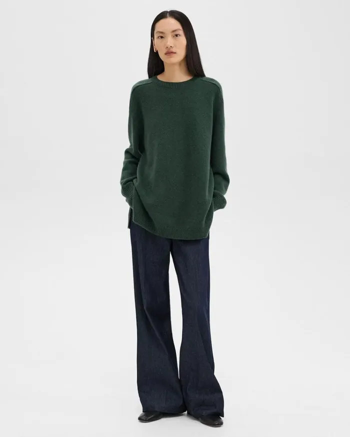 Theory Karenia Sweater In Cashmere Hunter Green Women Sweaters Cardigans Theory Karenia Sweater In Cashmere Hunter Green Women Sweaters Cardigans