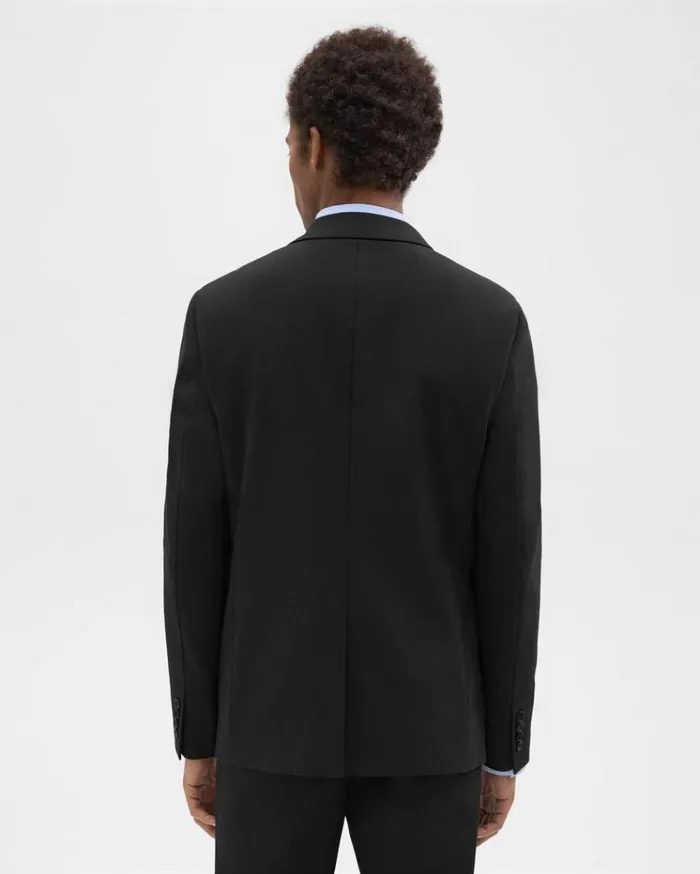 Theory Morton Blazer In Stretch Cotton Black Men Blazers Jackets Theory Morton Blazer In Stretch Cotton Black Men Blazers Jackets