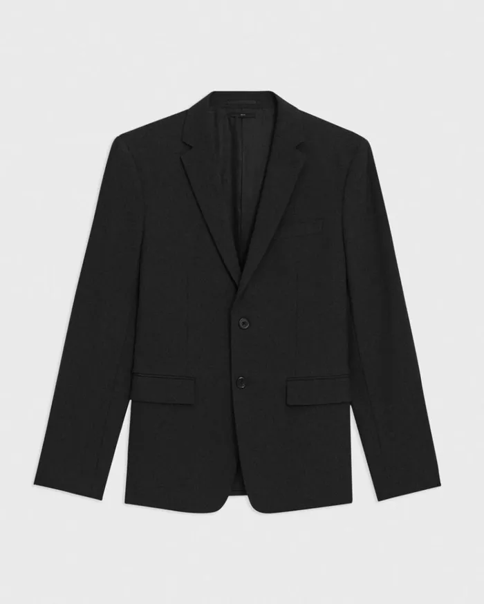 Theory Morton Blazer In Stretch Cotton Black Men Blazers Jackets Theory Morton Blazer In Stretch Cotton Black Men Blazers Jackets