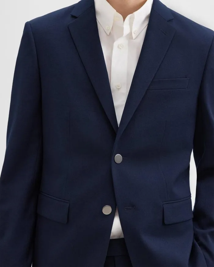 Theory Morton Blazer In Textured Gabardine Baltic Men Blazers Jackets Theory Morton Blazer In Textured Gabardine Baltic Men Blazers Jackets