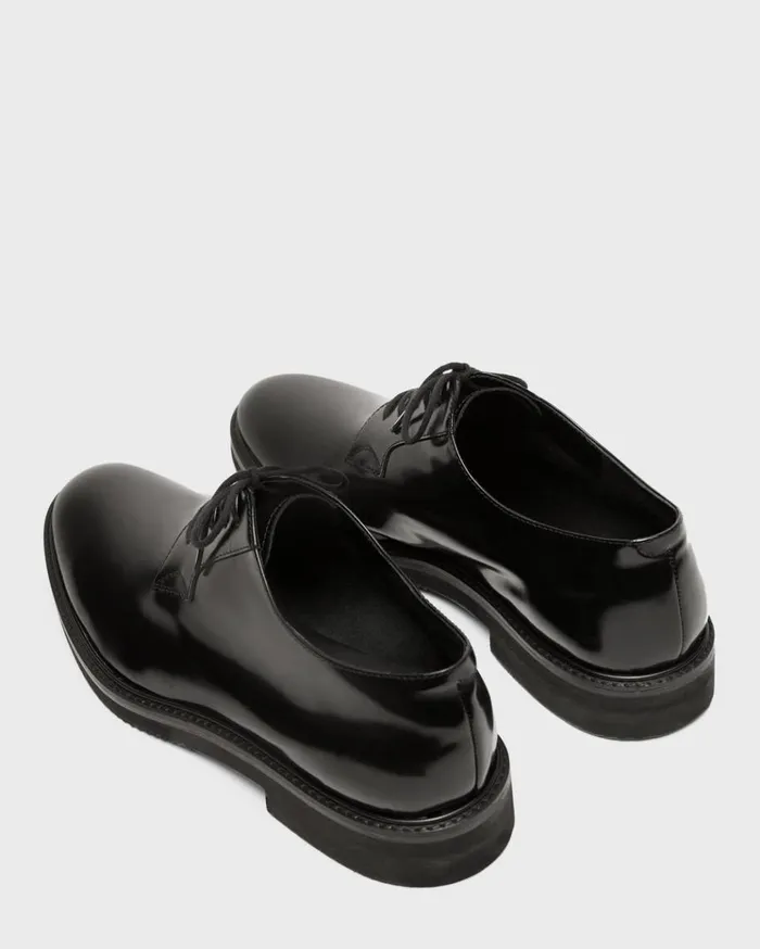 Theory Oxford Shoe In Leather Black Men Shoes