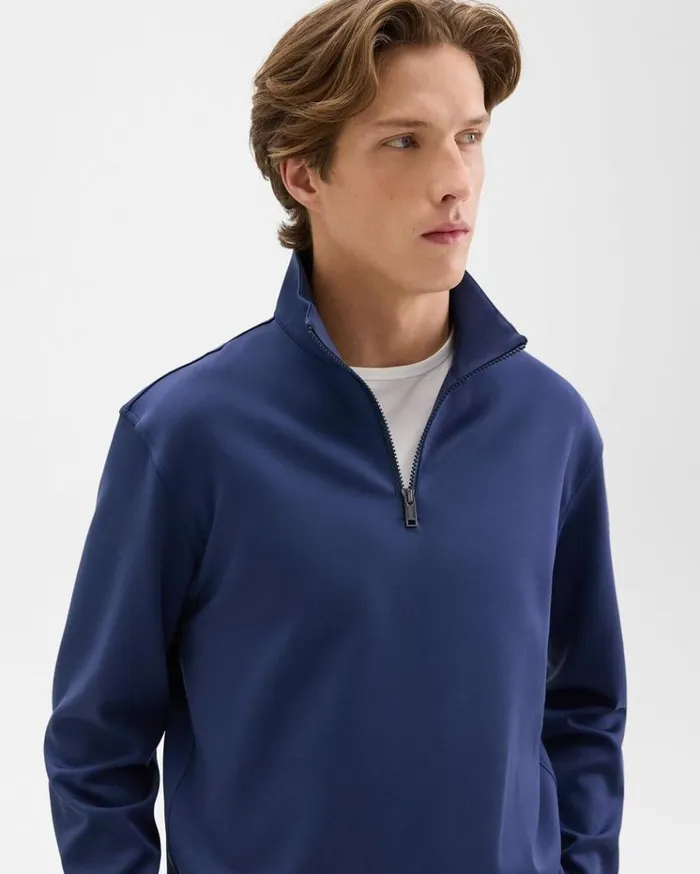 Theory QuarterZip Sweatshirt In Scuba Deep Atlantic Men Sweatshirts Hoodies Theory QuarterZip Sweatshirt In Scuba Deep Atlantic Men Sweatshirts Hoodies