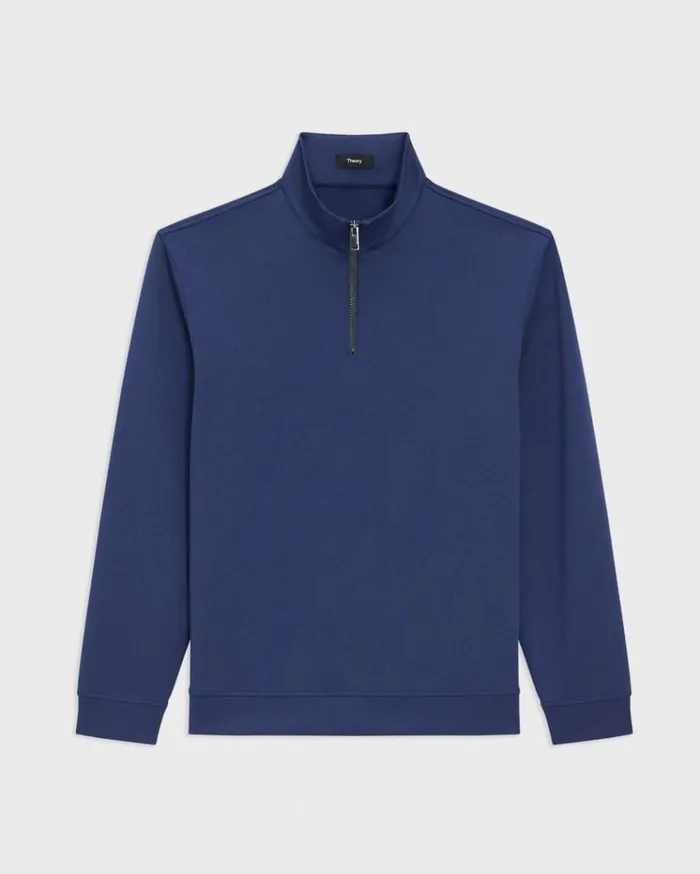 Theory QuarterZip Sweatshirt In Scuba Deep Atlantic Men Sweatshirts Hoodies Theory QuarterZip Sweatshirt In Scuba Deep Atlantic Men Sweatshirts Hoodies