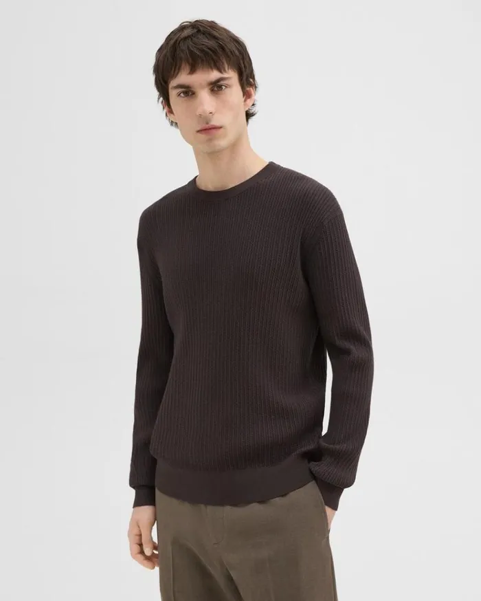Theory Riland Sweater In Light Bilen Hickory Men Sweaters Cardigans