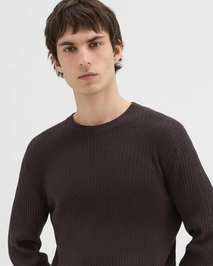 Theory Riland Sweater In Light Bilen Hickory Men Sweaters Cardigans Theory Riland Sweater In Light Bilen Hickory Men Sweaters Cardigans