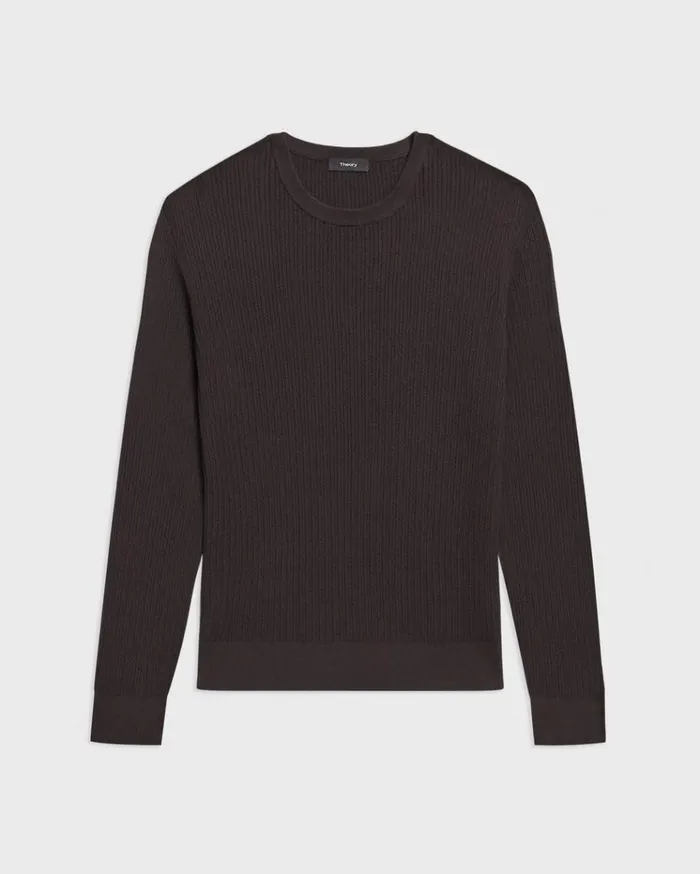 Theory Riland Sweater In Light Bilen Hickory Men Sweaters Cardigans Theory Riland Sweater In Light Bilen Hickory Men Sweaters Cardigans